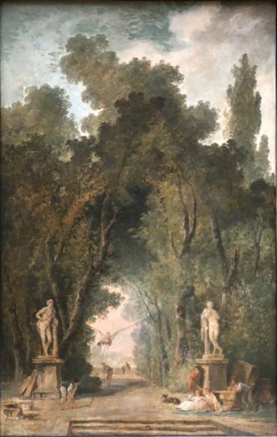 Avenida en un parque de Hubert Robert